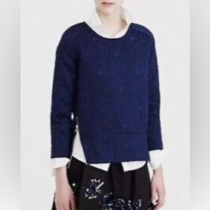 J. Crew Matelasse / Quilted Side Zipper Top.  Sz 0.  EUC!